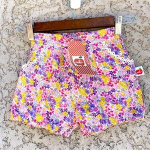 OOBI Girls Floral Shorts With Pockets